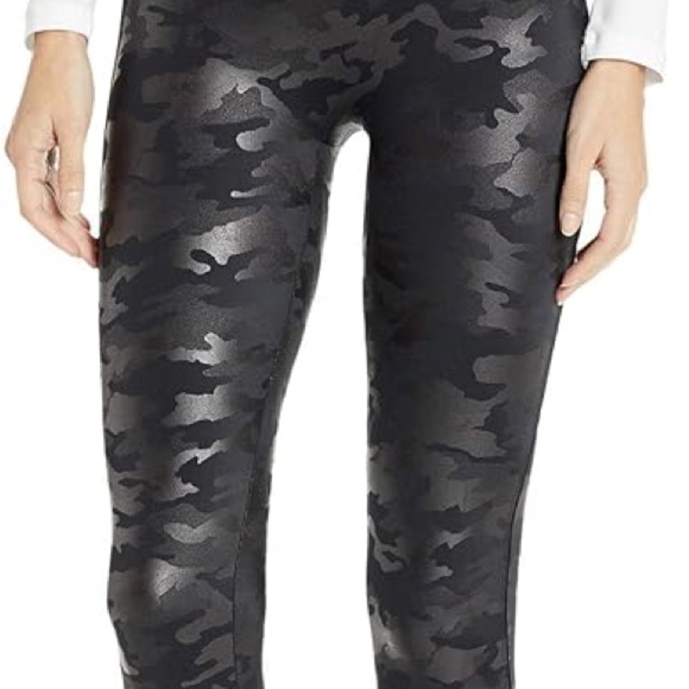 SPANX faux leather camo leggings